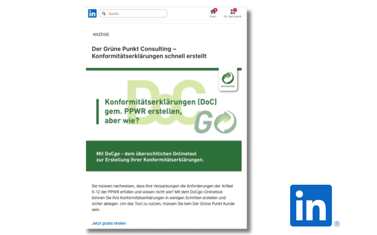 Zusätzlich LinkedIn-Newsletter